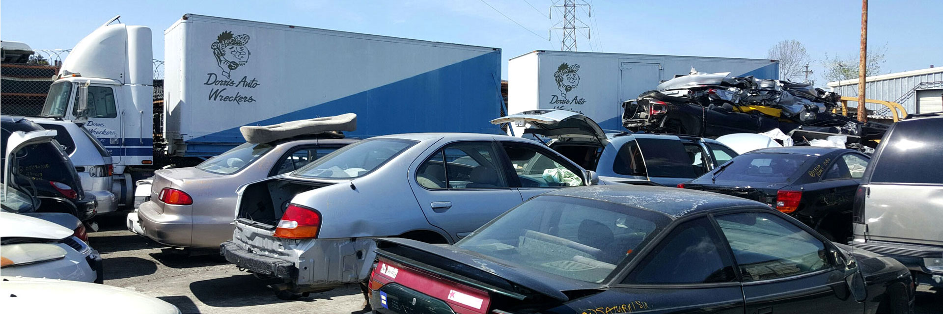 Salvage yard for Dorris Auto Wreckers of Hayward, CA